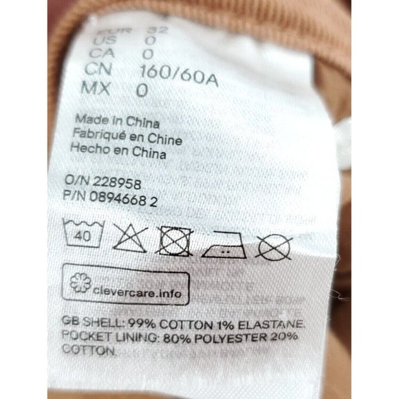 H&M Women's Brown High Waist Jeans Size 0‎ - Picture 3 of 4